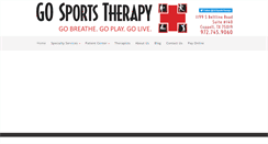Desktop Screenshot of gosportstherapy.com